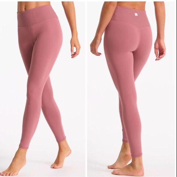 VUORI Rib‎ Studio Legging Women's Performance Marsala Pink size small NWT - Picture 1 of 7